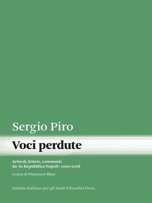 cover image of Voci perdute